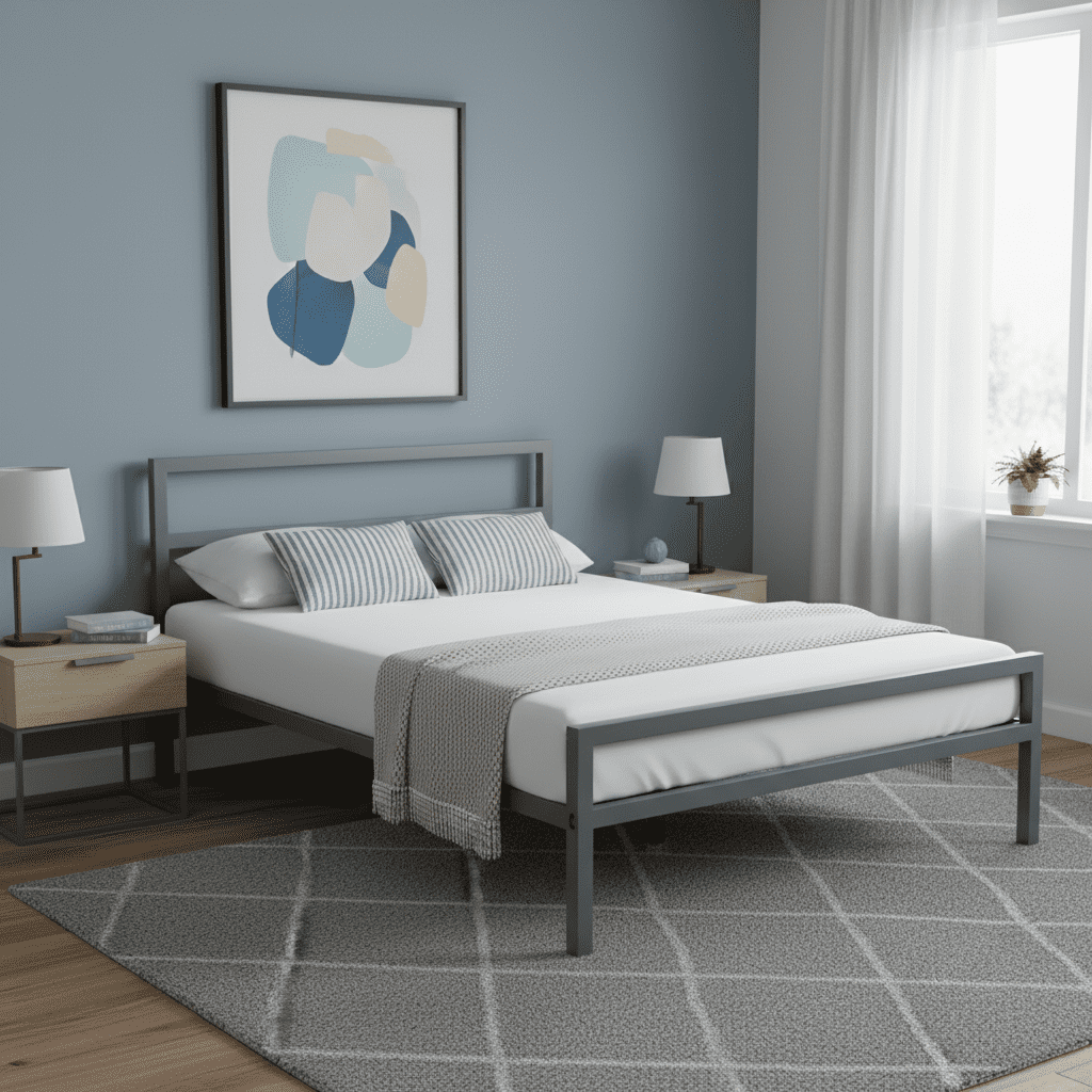 Solid Metal Bed Frame - Image 2
