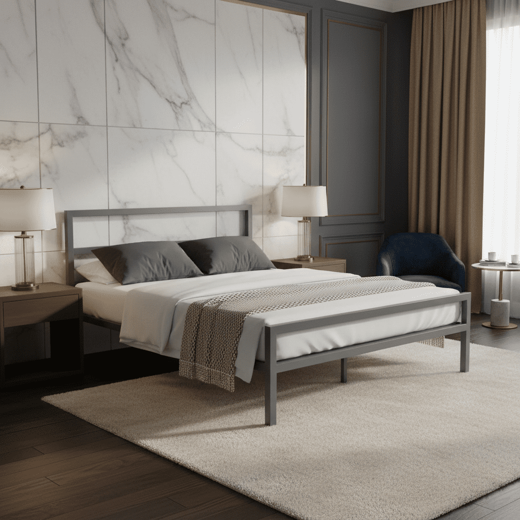 Solid Metal Bed Frame - Image 3