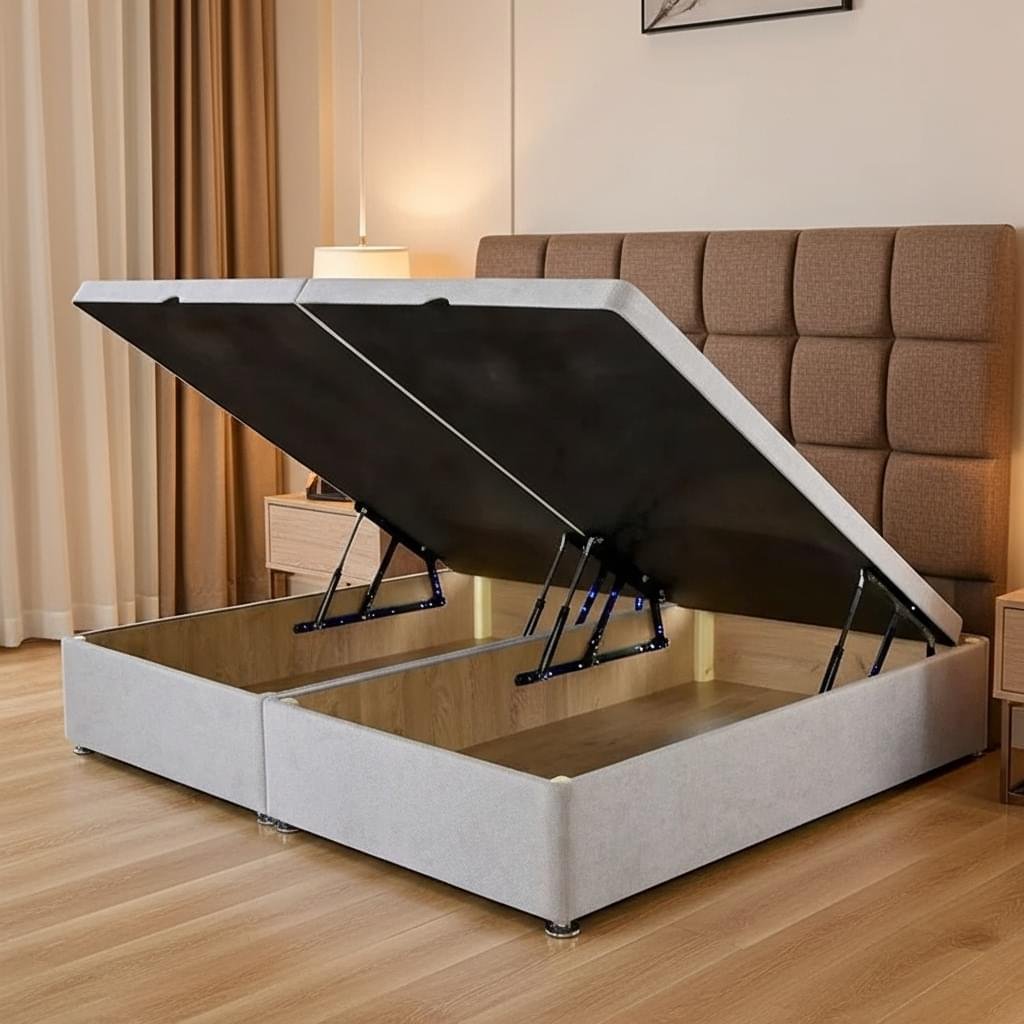 d21fdd21-93e7-4847-9a5c-46ef778181fb Solid Side Lift Ottoman and Floor-standing Headboard - Image 1